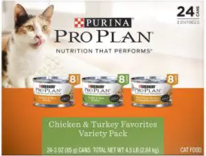 Purina Pro Plan Wet Cat Food Chicken and Turkey Favorites Variety Pack