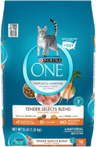 Purina ONE Tender Selects Blend Adult Dry Cat Food - Best adult cat food
