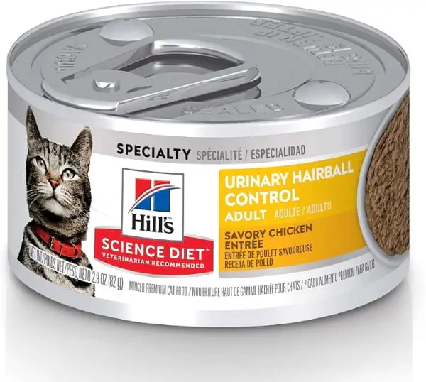 Best Wet Food - Hill’s Science Diet Wet Cat Food, Adult, Urinary & Hairball Control, Savory Chicken Recipe