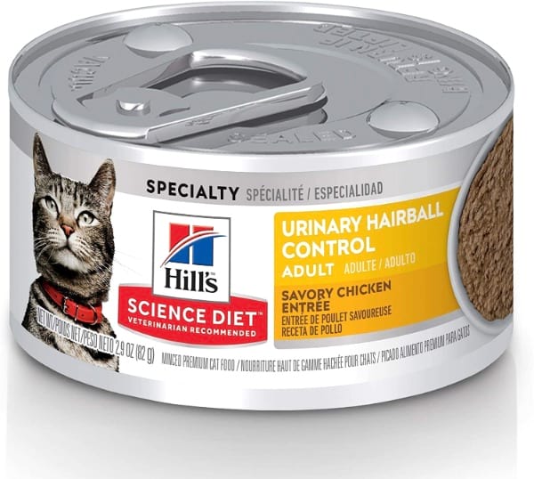 Best Wet Food - Hill’s Science Diet Wet Cat Food, Adult, Urinary & Hairball Control, Savory Chicken Recipe